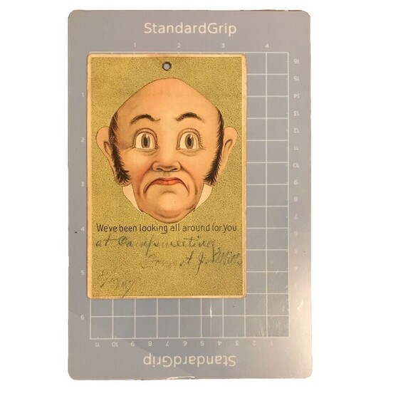 1910 HTF Mechanical Postcard Roving EYES “We’ve been looking all around for you” - Picture 1 of 6